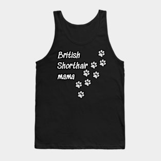 British Shorthair Cat Mom Lady Woman Lover Gift Kitty Kitten Cute Tank Top